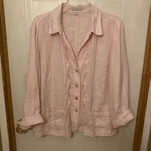 Women’s Marco Pecci Light Pink Linen Shirt